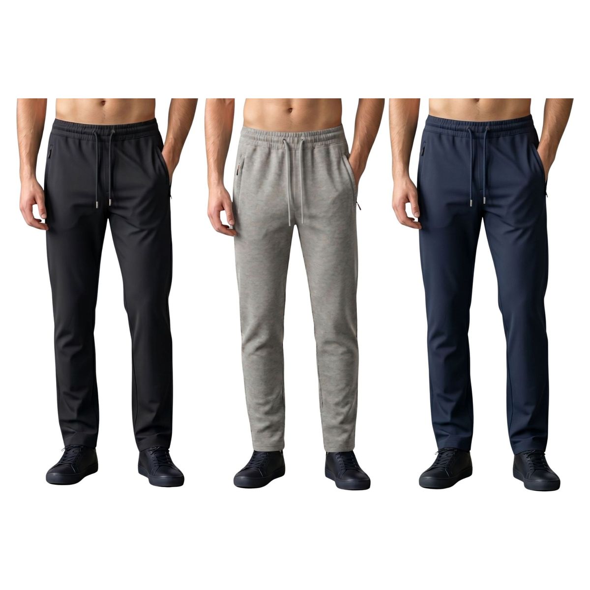 LIKE SHOP - Pack 3 Pantalón Buzo Hombre Algodón Jogger Deportivo Oferta! 952