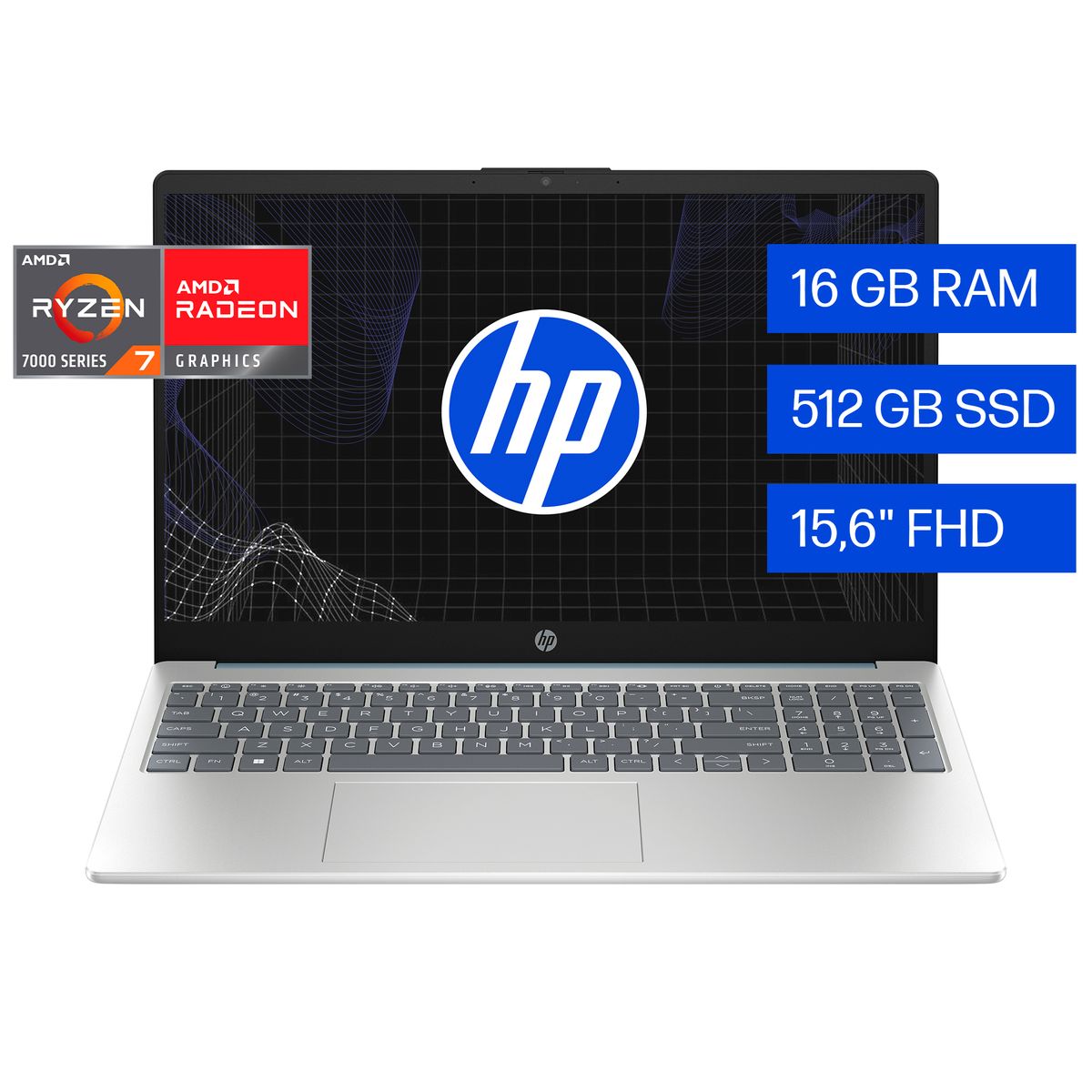 HP - Notebook HP 15-fc0272la AMD Ryzen 7 16GB RAM 512GB SSD 15.6" W11H