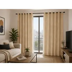 CHANTILLY - Set Cortina Velvet Emboss 140X220 Crudo