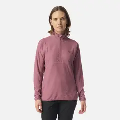 LIPPI - Polerón Mujer Jacaranda Nano-F 1/4 Zip Rosa Oscuro