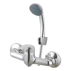 GENERICO - Llave monomando para ducha cromada con accesorios