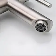 GENERICO - Llave para lavamanos simple acero inoxidable acabado crom