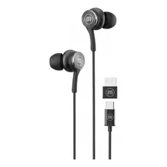 GENERICO - Audífonos tipo C con adaptador USB negro
