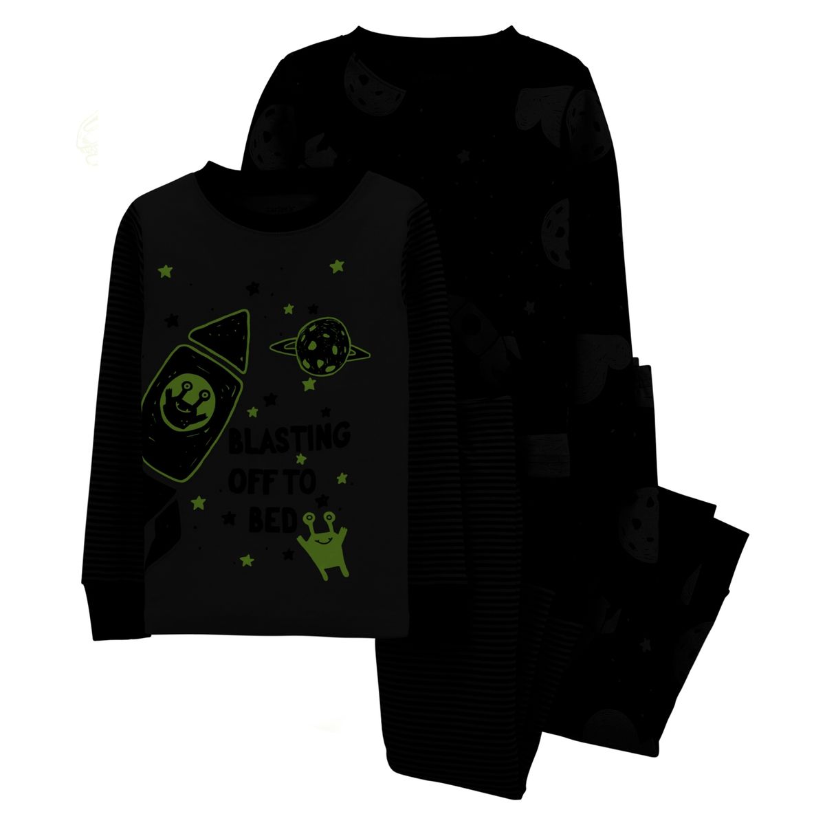 CARTER'S - Conjunto 4 Piezas Pijama Espacial Luminoso Bebe Niño
