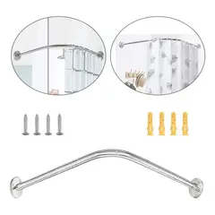 GENERICO - Barra Extensible para Cortina de Ducha 80-120 cm Acero