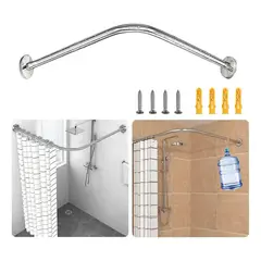 GENERICO - Barra Extensible para Cortina de Ducha en Esquina 80-120