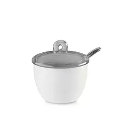 GUZZINI - Azucarero Gocce con Cuchara Tapa Gris Cielo