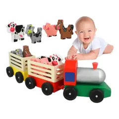 GENERICO - Tren de Juguete con Animales de Granja