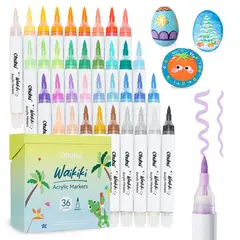 OHUHU - 36 Marcadores Acrílicos Top Pump Waikiki punta Pincel