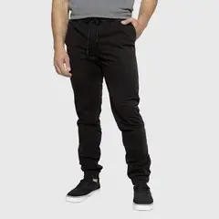BLACK BUBBA - Pantalon Jogger Negro