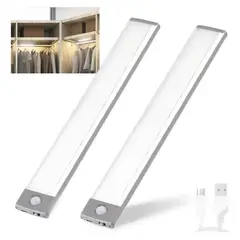GENERICO - Luz LED con sensor de movimiento recargable para closet y