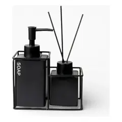 GENERICO - Set de baño con dispensador y aromatizador 2 piezas