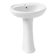 GENERICO - Lavamanos con pedestal blanco 42x49x86 cm