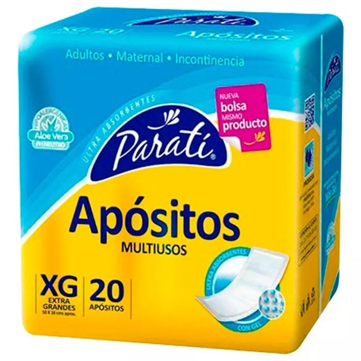GENERICO - Apósito Adulto Parati Multiuso Talla XG, 8 paquetes