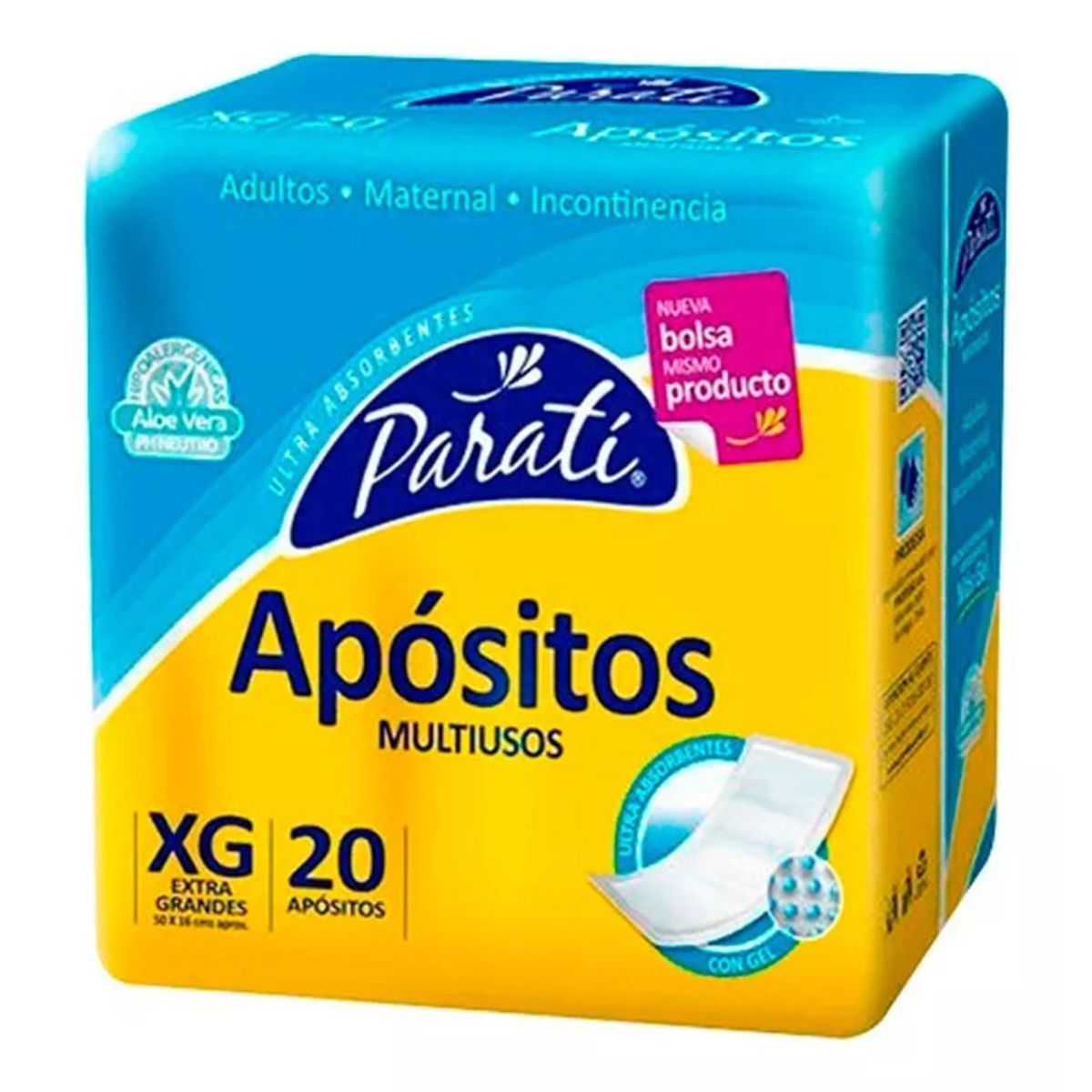 GENERICO - Apósito Adulto Parati Multiuso Talla XG, 8 paquetes