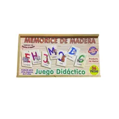 GENERICO - Juego Memorice De Letras En Madera Didáctico Infantil 36 Piezas