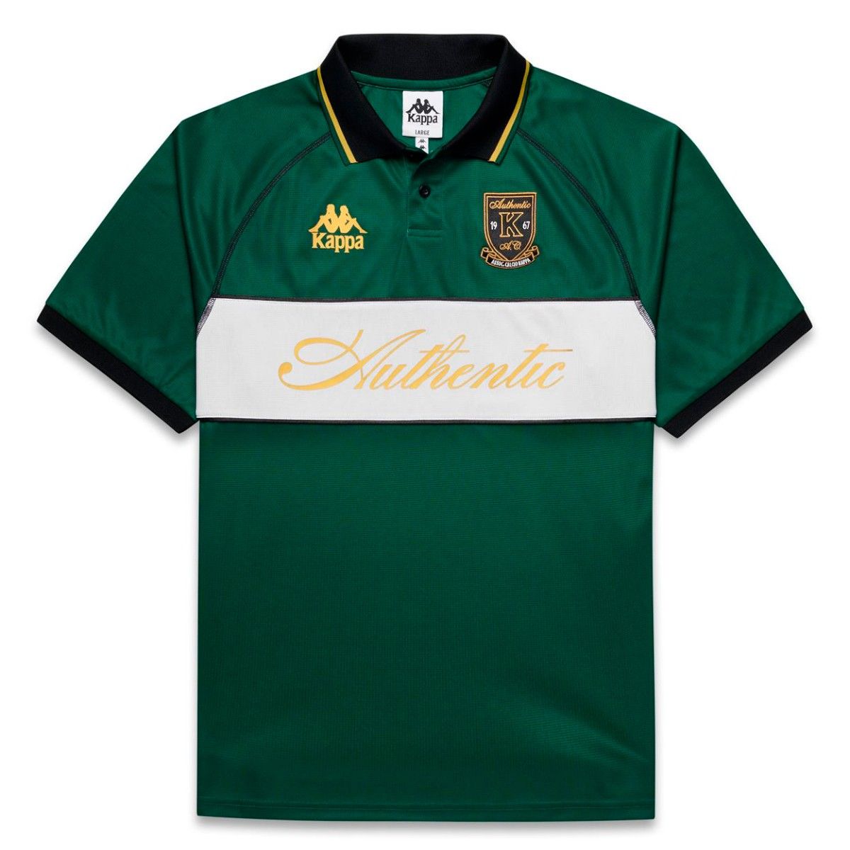 KAPPA - Camiseta Kappa Men Authentic Norton Green White