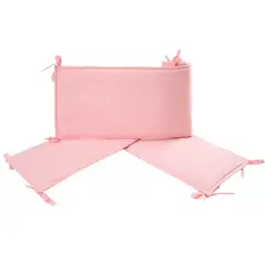 GENERICO - Set 4pcs Protector Cuna Rosa
