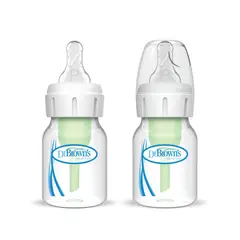 DR BROWNS - Pack 2 Mamaderas Anticólico Estándar 60ml con Tetina para Prematuro Dr. Brown´s
