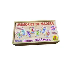 GENERICO - Juego Memorice De Números En Madera Didáctico Infantil 36 Piezas