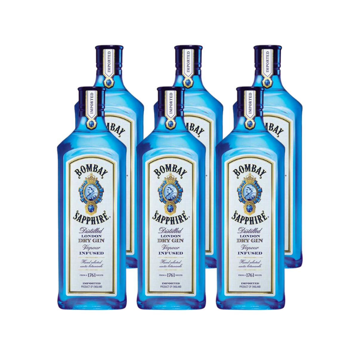 BOMBAY - Gin Bombay Sapphire London Dry Gin 40° 750cc x6
