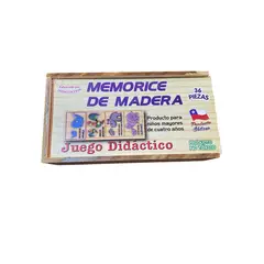 GENERICO - Juego Memorice De Animales En Madera Didáctico Infantil 36 Piezas