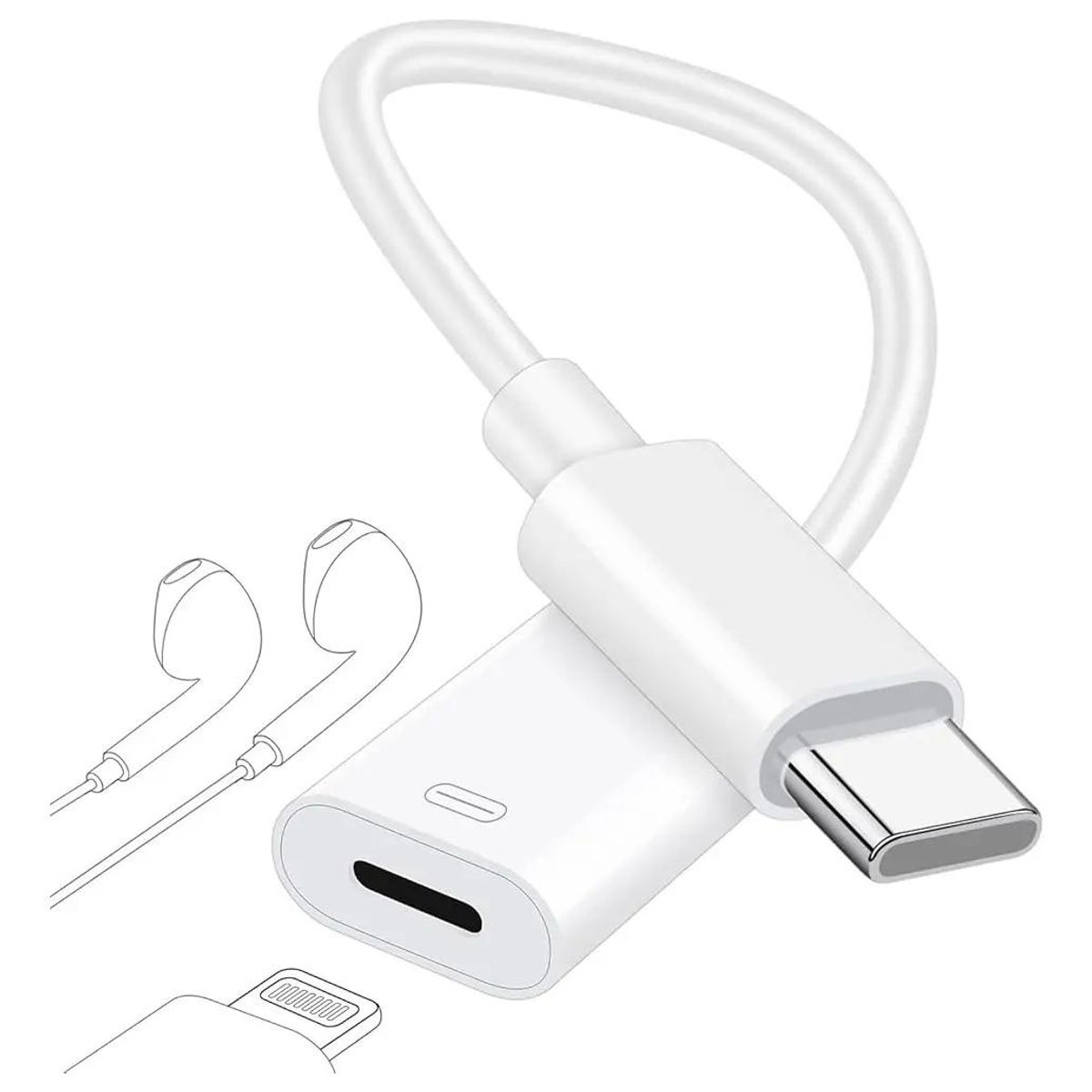 GENERICO - Adaptador USB Tipo C a Audífonos para iPad y MacBook