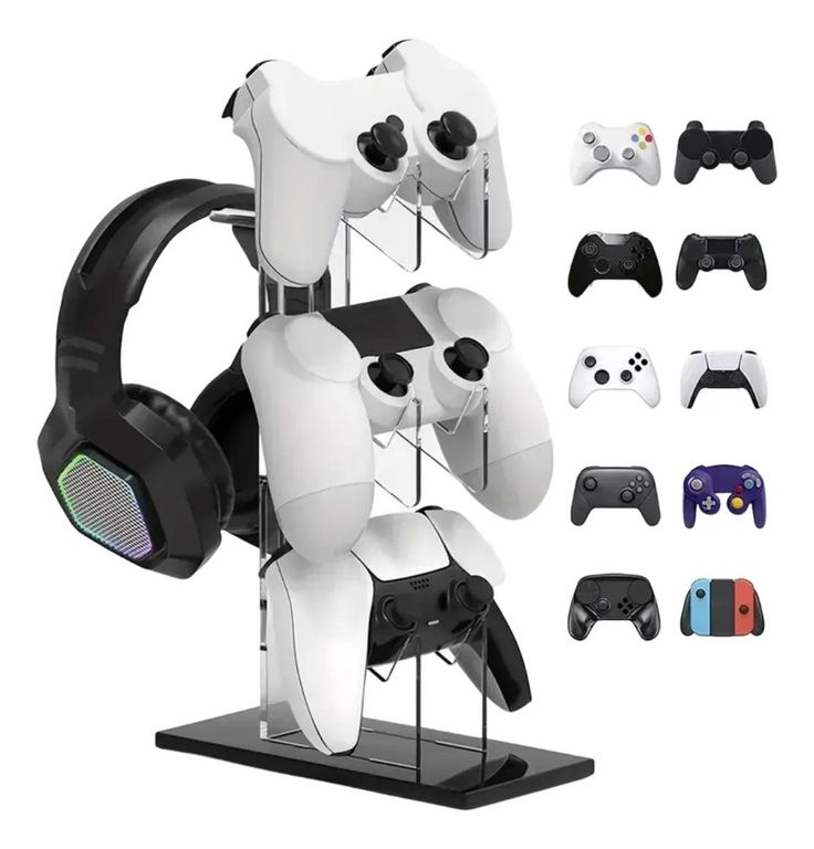 GENERICO Soporte vertical para control y audífonos PS5 3 niveles