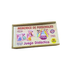 GENERICO - Juego Memorice De Princesas En Madera Didáctico Infantil 36 Piezas