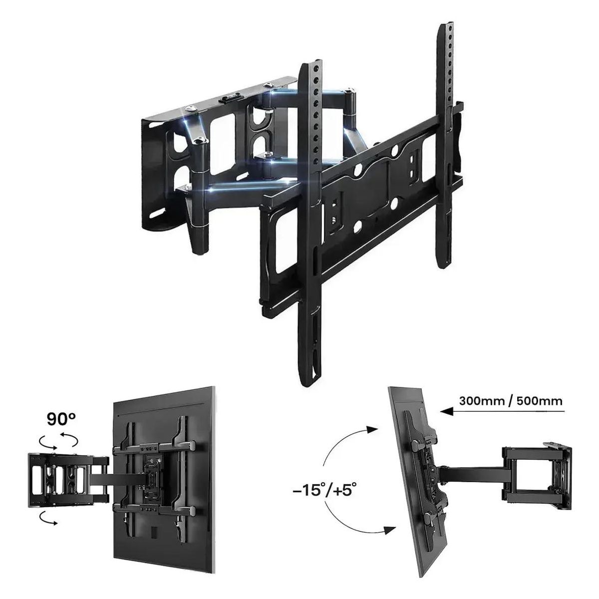 GENERICO - Soporte TV Ajustable Doble Base 32 a 80 Pulgadas