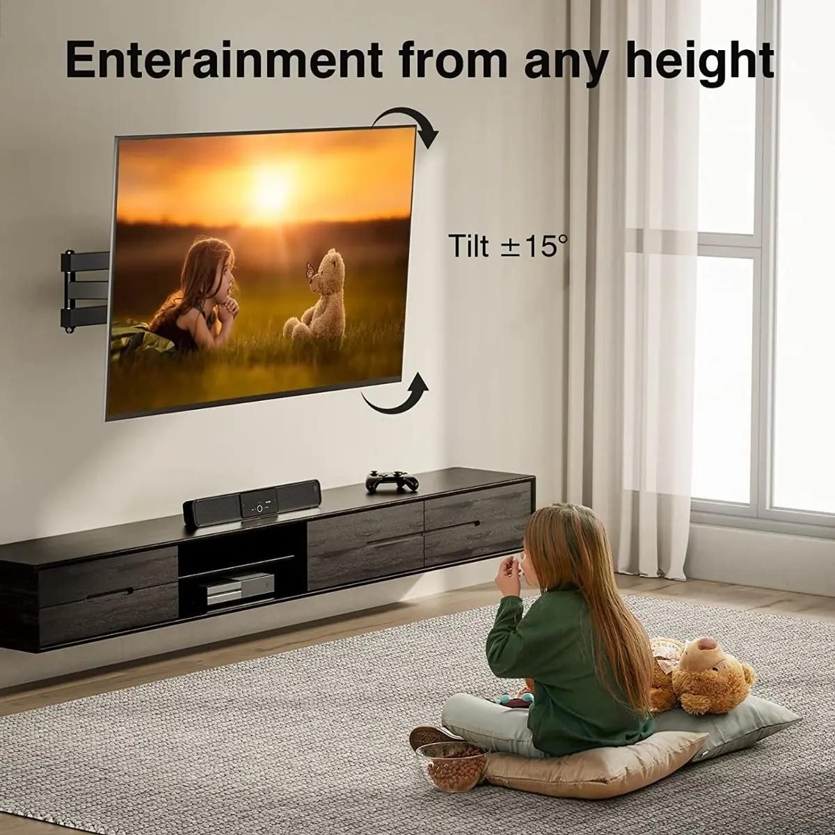 GENERICO - Soporte móvil para TV y monitor 10-32 pulgadas