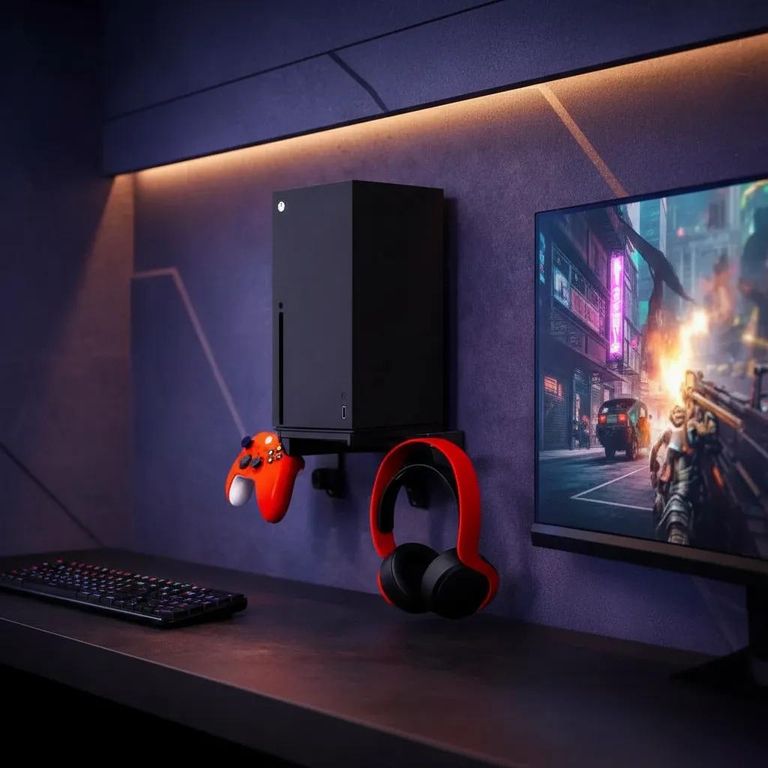 GENERICO Soporte de Pared para Xbox Series X con Porta Joystick y
