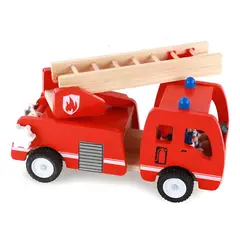 GENERICO - Camión de Bomberos de Madera para Juego de Rol