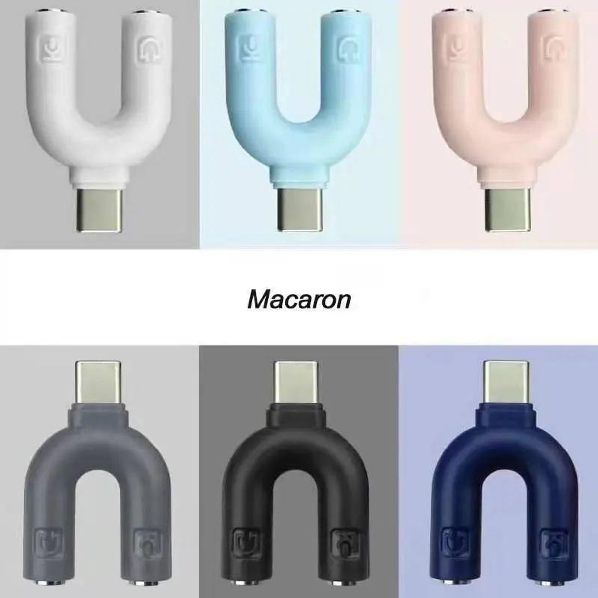 GENERICO - Adaptador Audio Splitter Tipo C para Micrófono y Audífono