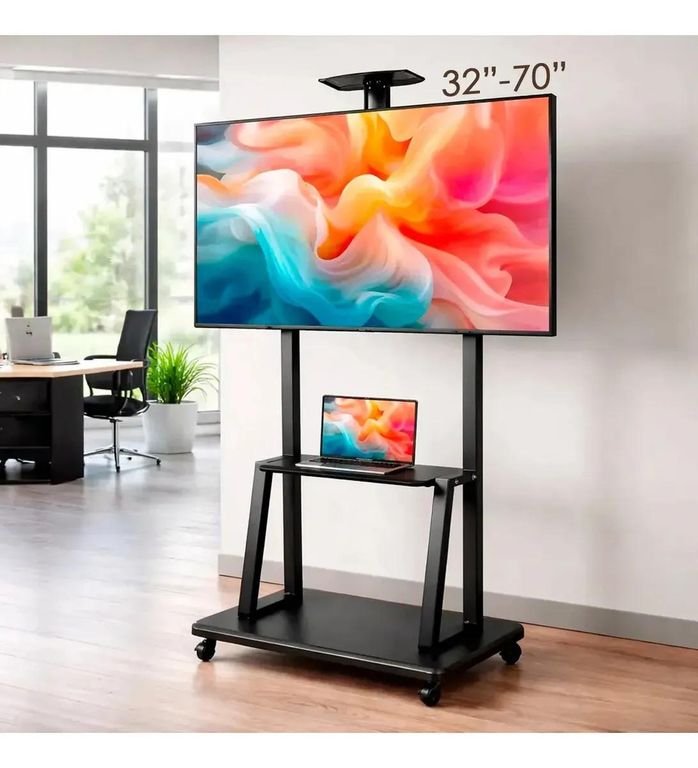 GENERICO Soporte Base Pedestal con Ruedas para TV 32 a 70 Pulgadas