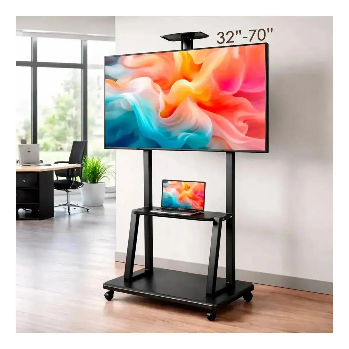 GENERICO - Soporte Base Pedestal con Ruedas para TV 32 a 70 Pulgadas