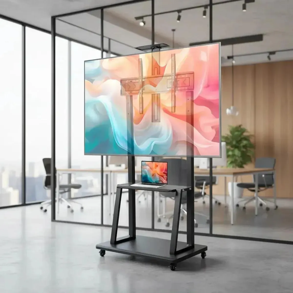 GENERICO - Soporte Base Pedestal con Ruedas para TV 32 a 70 Pulgadas