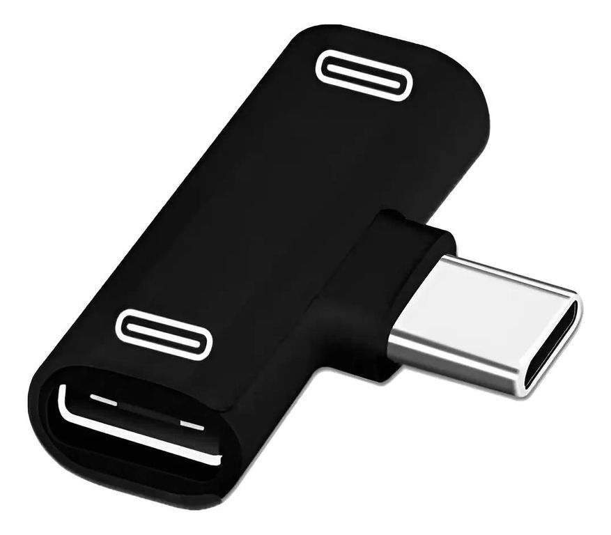 GENERICO Adaptador Dual Tipo C para Audio y Carga
