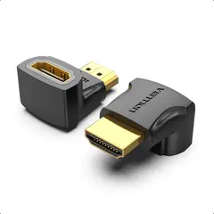 VENTION - Pack 2 Adaptador Hdmi 90° Codo En L 4k Macho Hembra