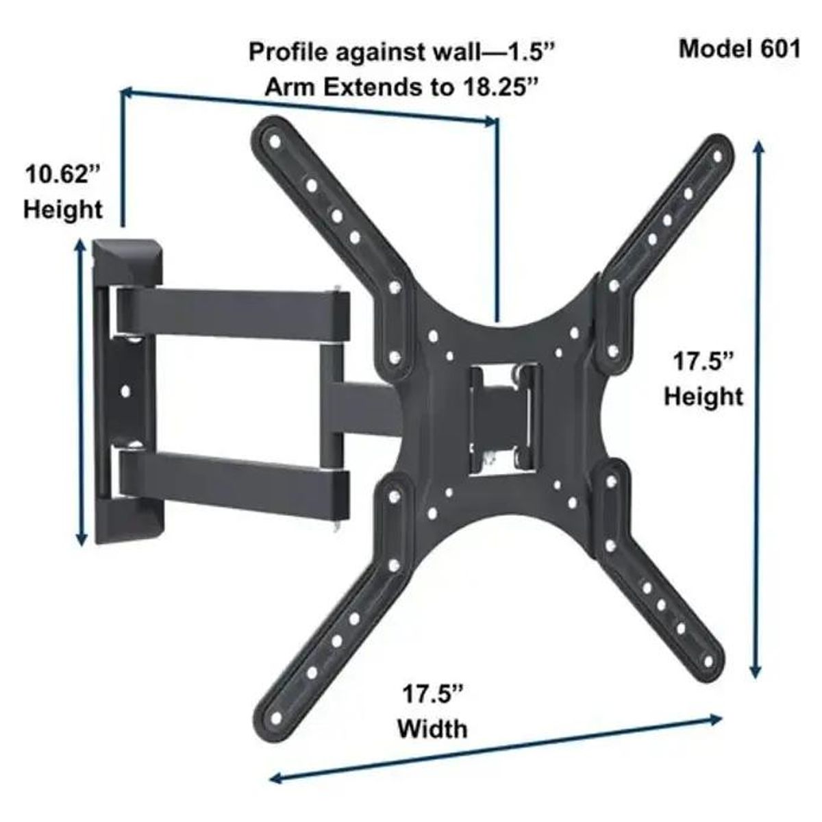 GENERICO - Soporte de brazo para TV 15-58 pulgadas acero 50kg