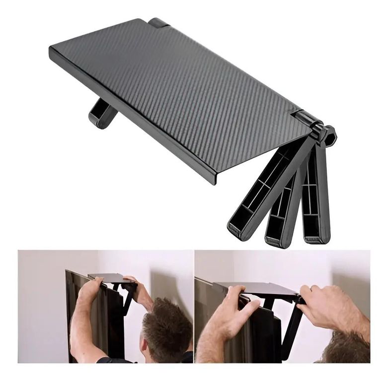 GENERICO Repisa Estante Plegable Ajustable para TV Negro