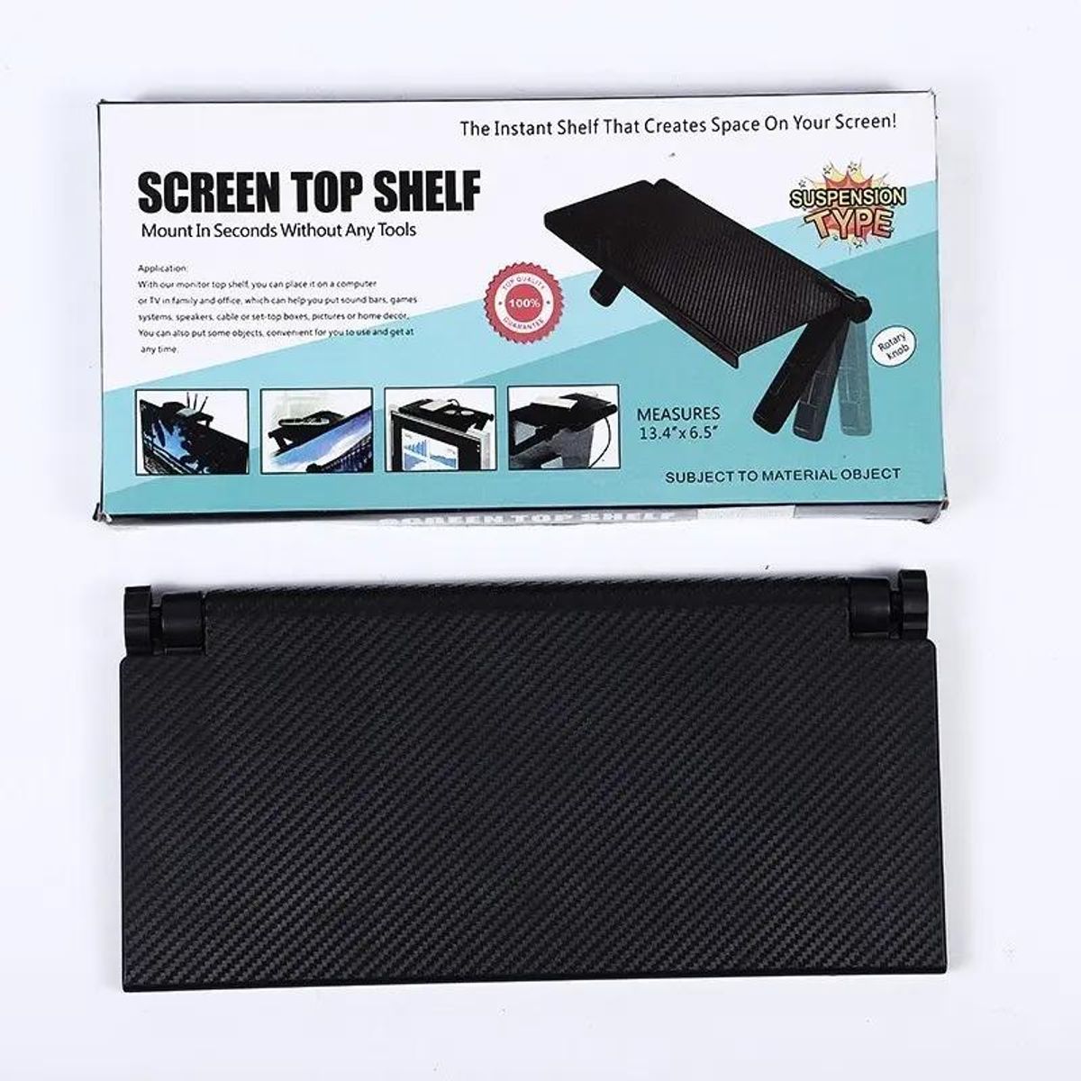 GENERICO - Repisa Estante Plegable Ajustable para TV Negro