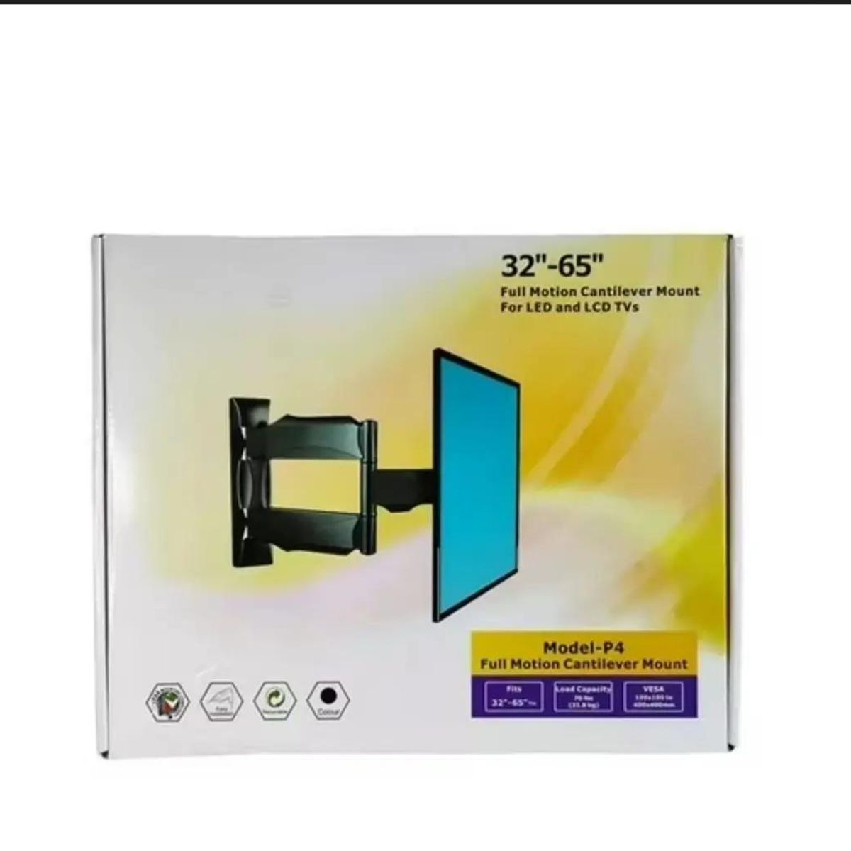 GENERICO - Soporte de Pared Ajustable para TV 32 a 55 Pulgadas Negro