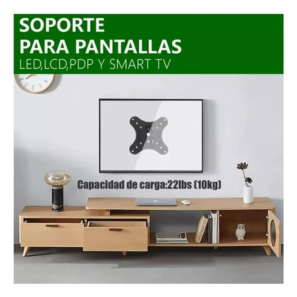 GENERICO - Soporte para Televisor y Monitor 14 a 27 Pulgadas Negro