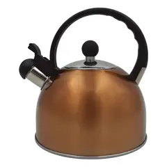 GENERICO - Tetera de acero inoxidable 2,5 litros color cobre
