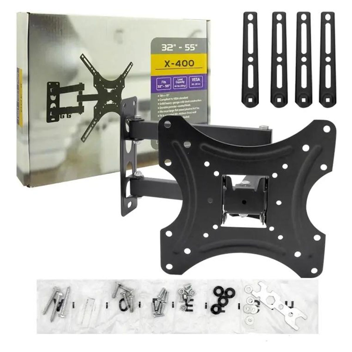 GENERICO - Soporte con brazo para TV de 32 a 55 pulgadas hasta 22 kg
