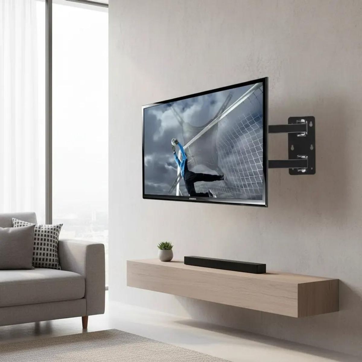 GENERICO - Soporte de Pared para TV de 14 a 55 Pulgadas con Brazo