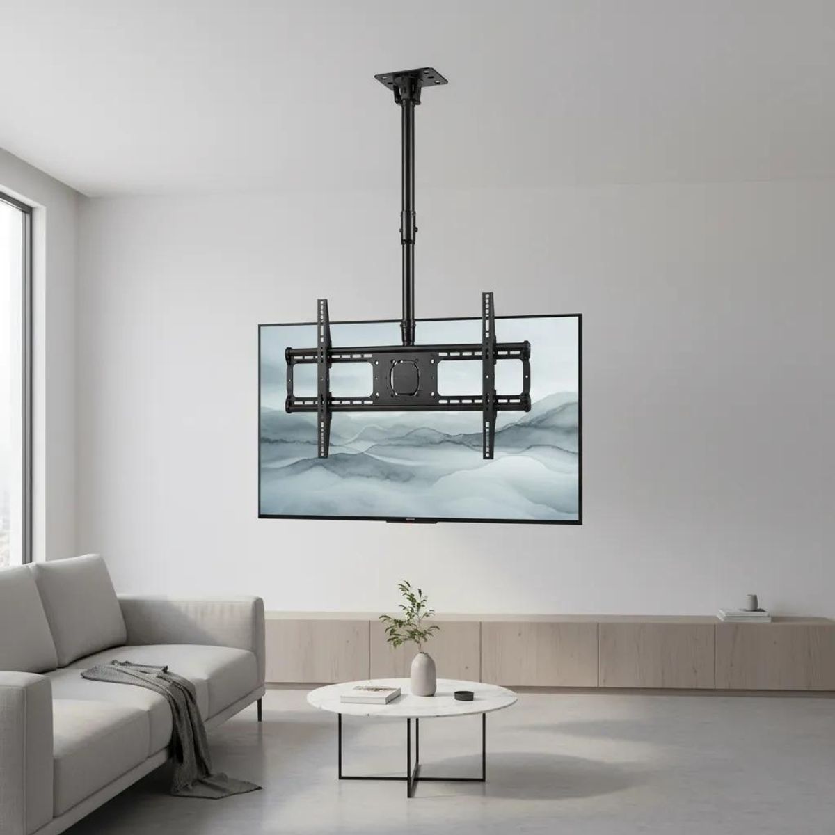 GENERICO - Soporte de techo ajustable para TV y monitor 32-75"