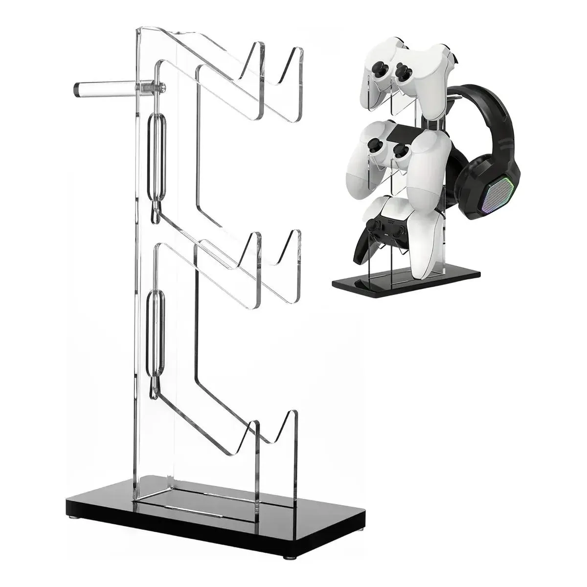GENERICO - Soporte vertical para control y audífonos PS5 con 3 niv.
