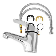 GENERICO - Llave Monomando para Lavamanos con Flexibles
